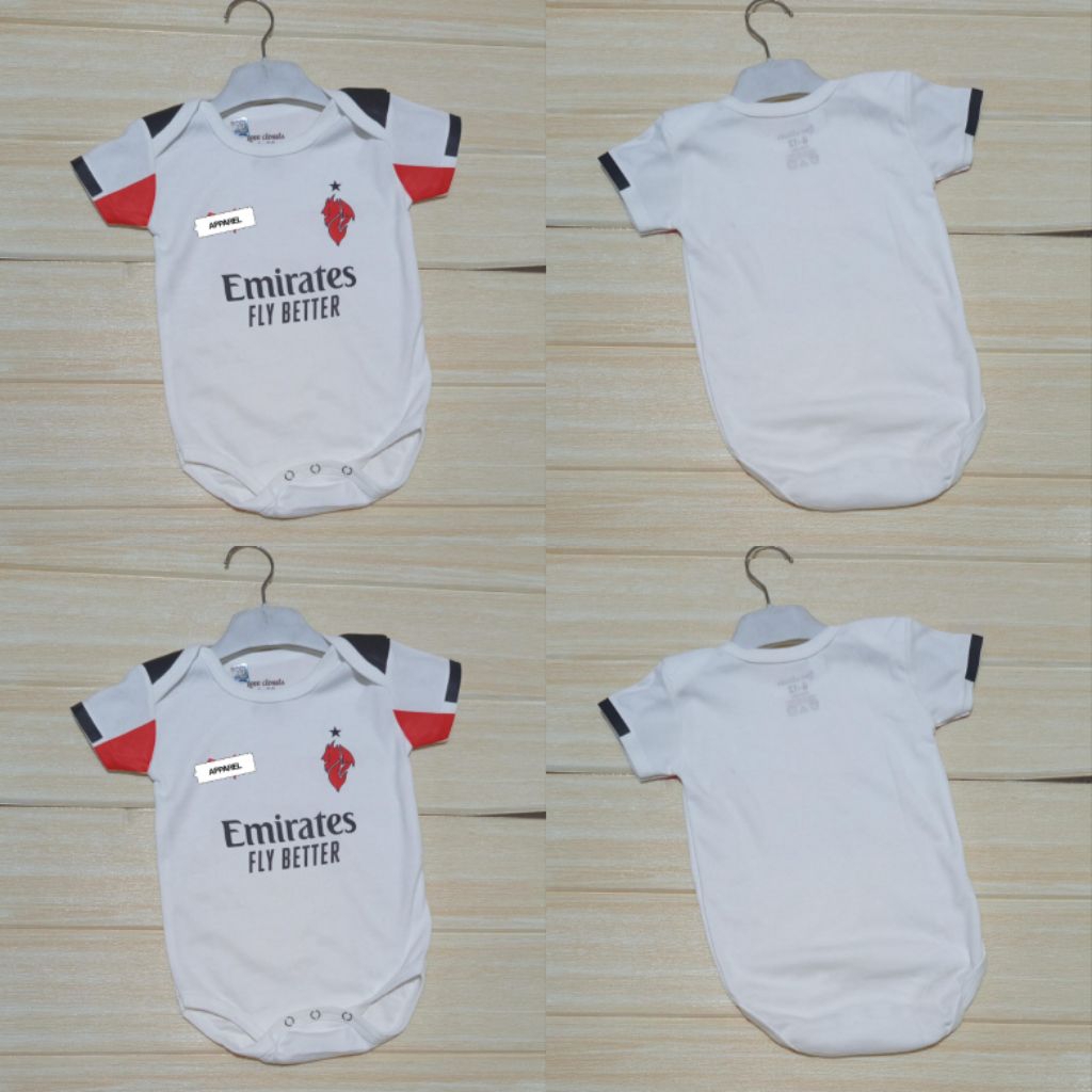 ชุดรอมเปอร์เด็ก ชุดจั๊มสูทจัมเปอร์ฟุตบอล ACM Rossonero ACMilan Away Season 2025/2026