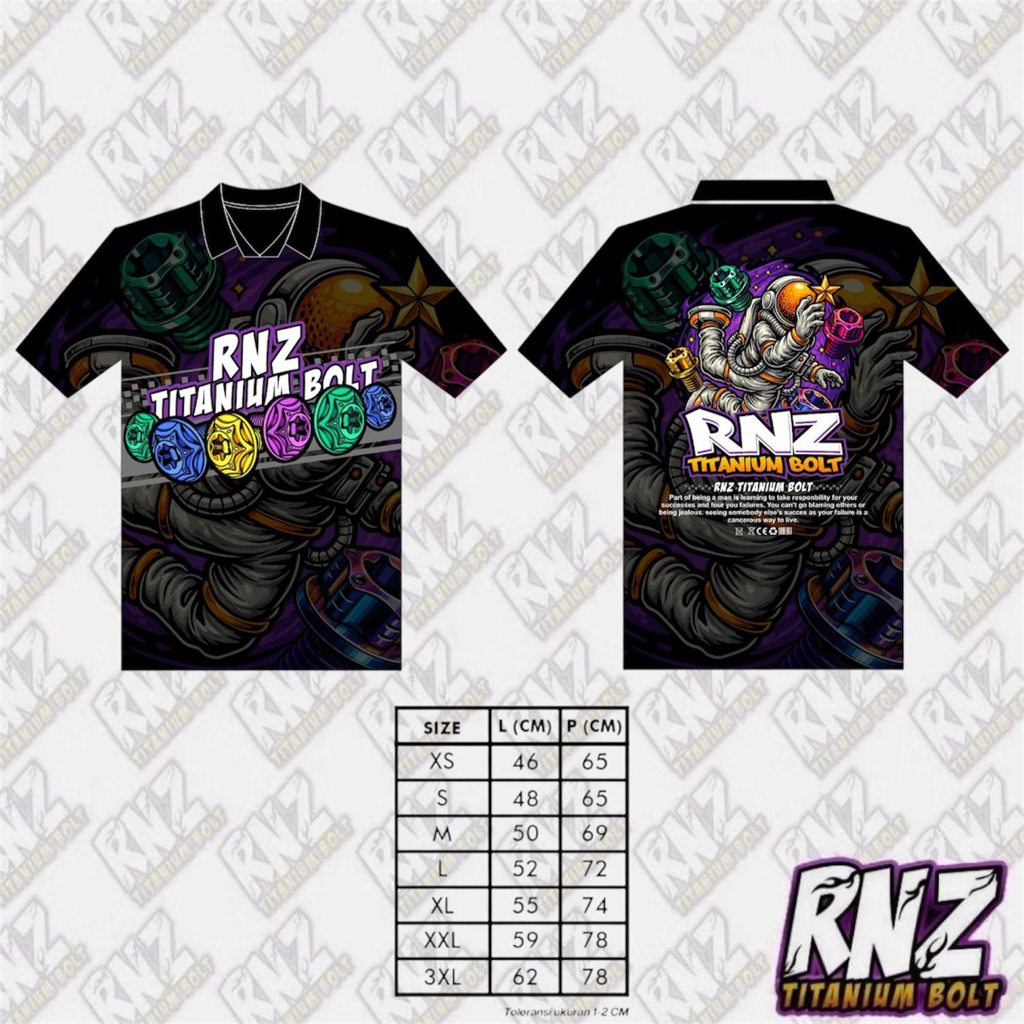 RnZ Titanium Bolt เสื้อแข่งแท้