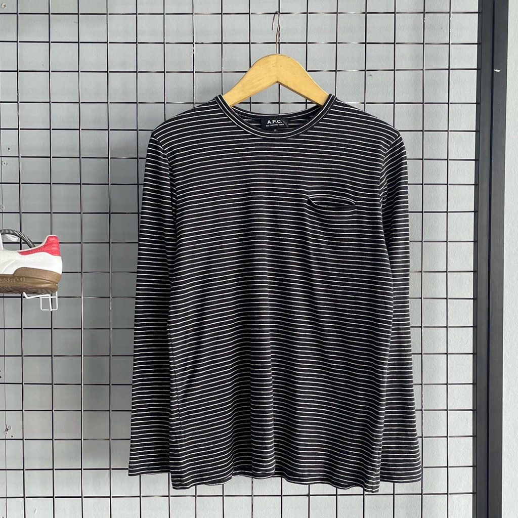 APC Longsleeves Stripe with Pocket / APC เสื้อยืดแขนยาว