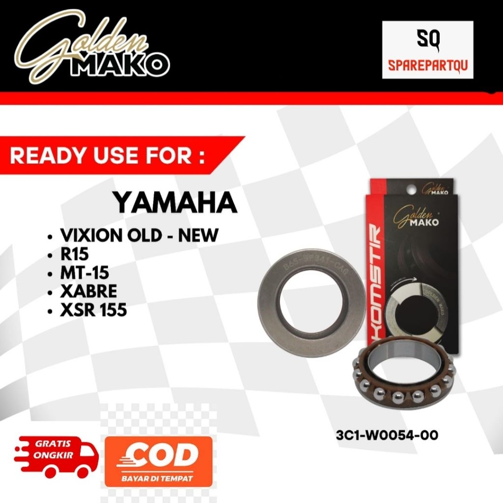 คอพวงมาลัย Vixion R15 NVL NVA Vixion R 155 YZF MT15 XSR155 Xabre Golden Mako 1 ชุด Upper Lower Assy 