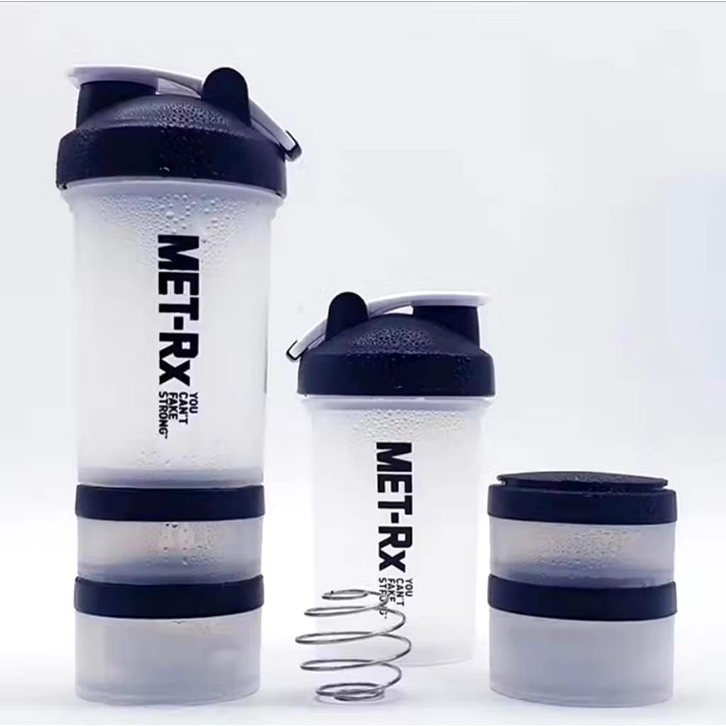ขวดน้ําดื่ม MET-RX Shacker - ขวดน้ําดื่มกีฬาป้องกันการหก