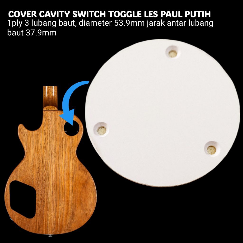 Les Paul White Guitar Toggle Switch ฝาหลังช่อง