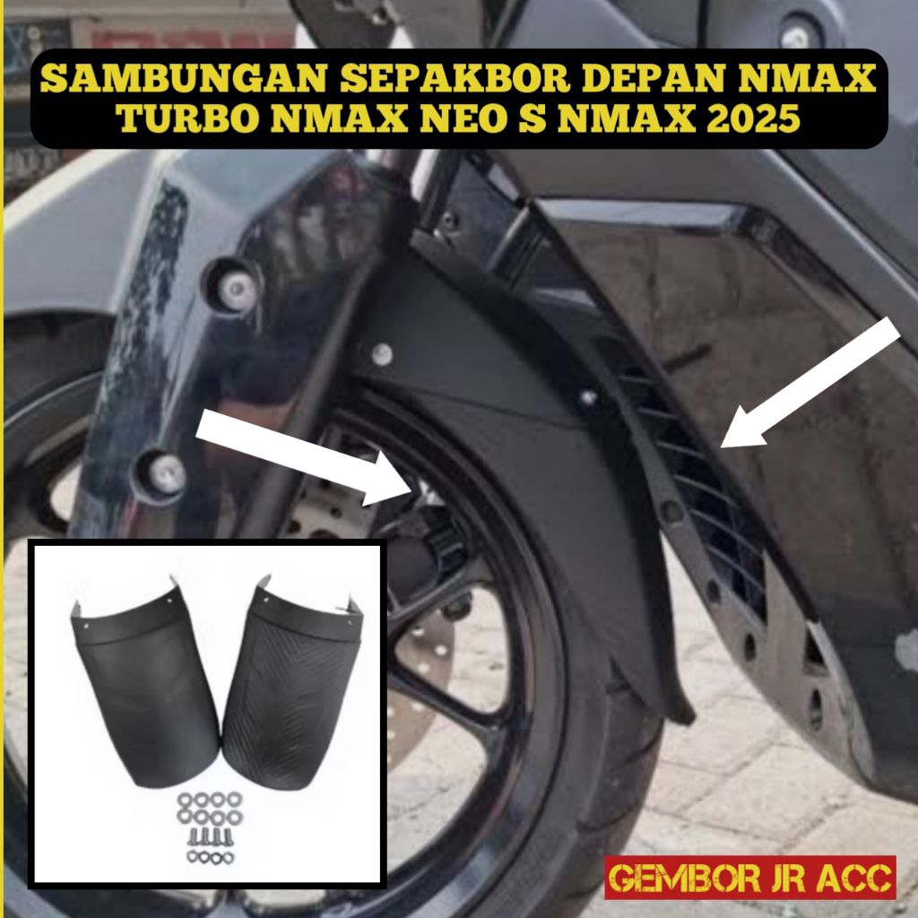 การเชื่อมต่อบังโคลนหน้า Nmax Turbo Nmax Neo S Nmax 2025 - Nmax Mudguard Mudflap