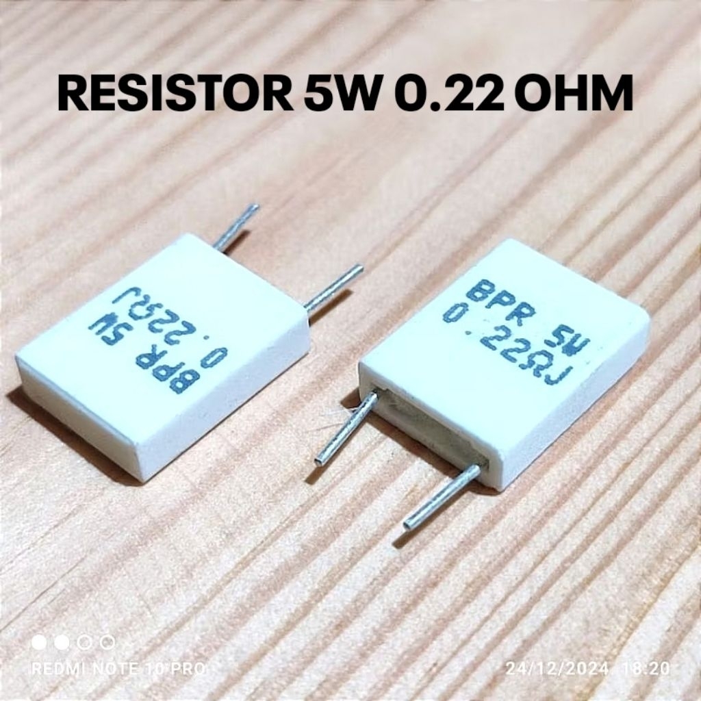 NOBEL RESISTOR 5W 5WATT 0.22R 0R22 0.22 OHM ROHS