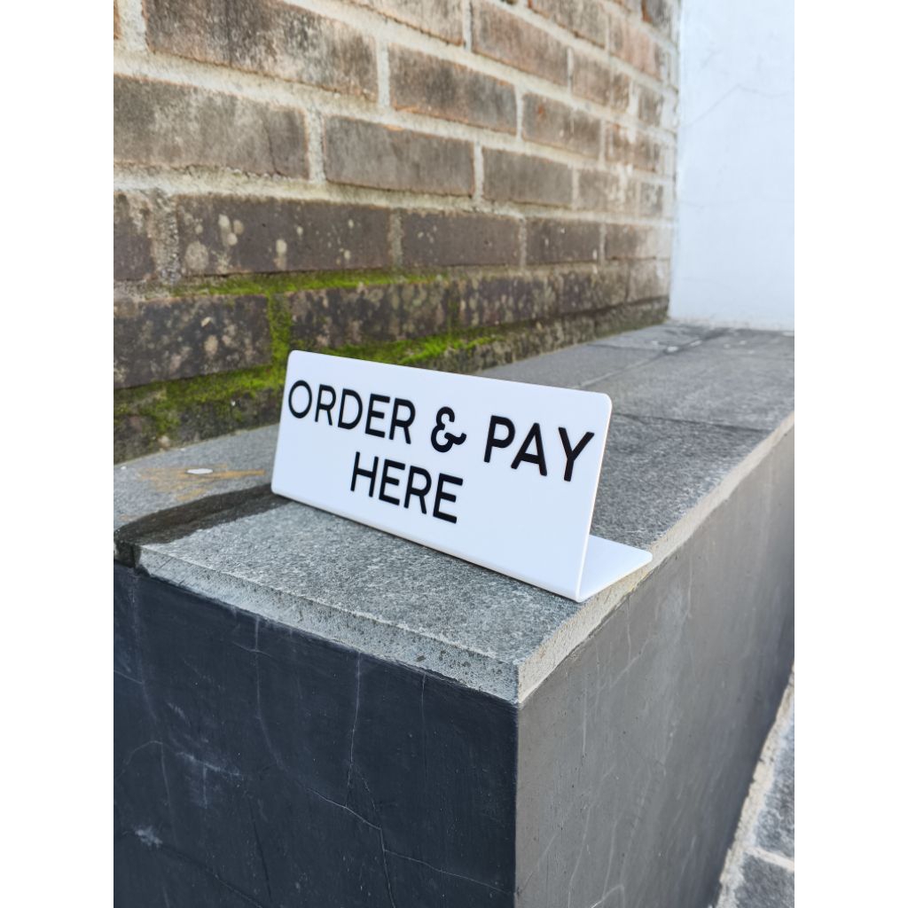 ป้ายอะคริลิค / อะคริลิค / ORDER & PAY HERE