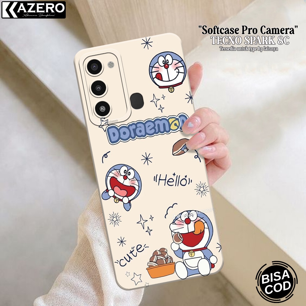 Tecno Spark 8Cแฟชั่นกรณีการ์ตูนSoftcase Tecno Spark 8CซิลิโคนProกล้องPecno Spark 8CกรณีTecno Spark 8