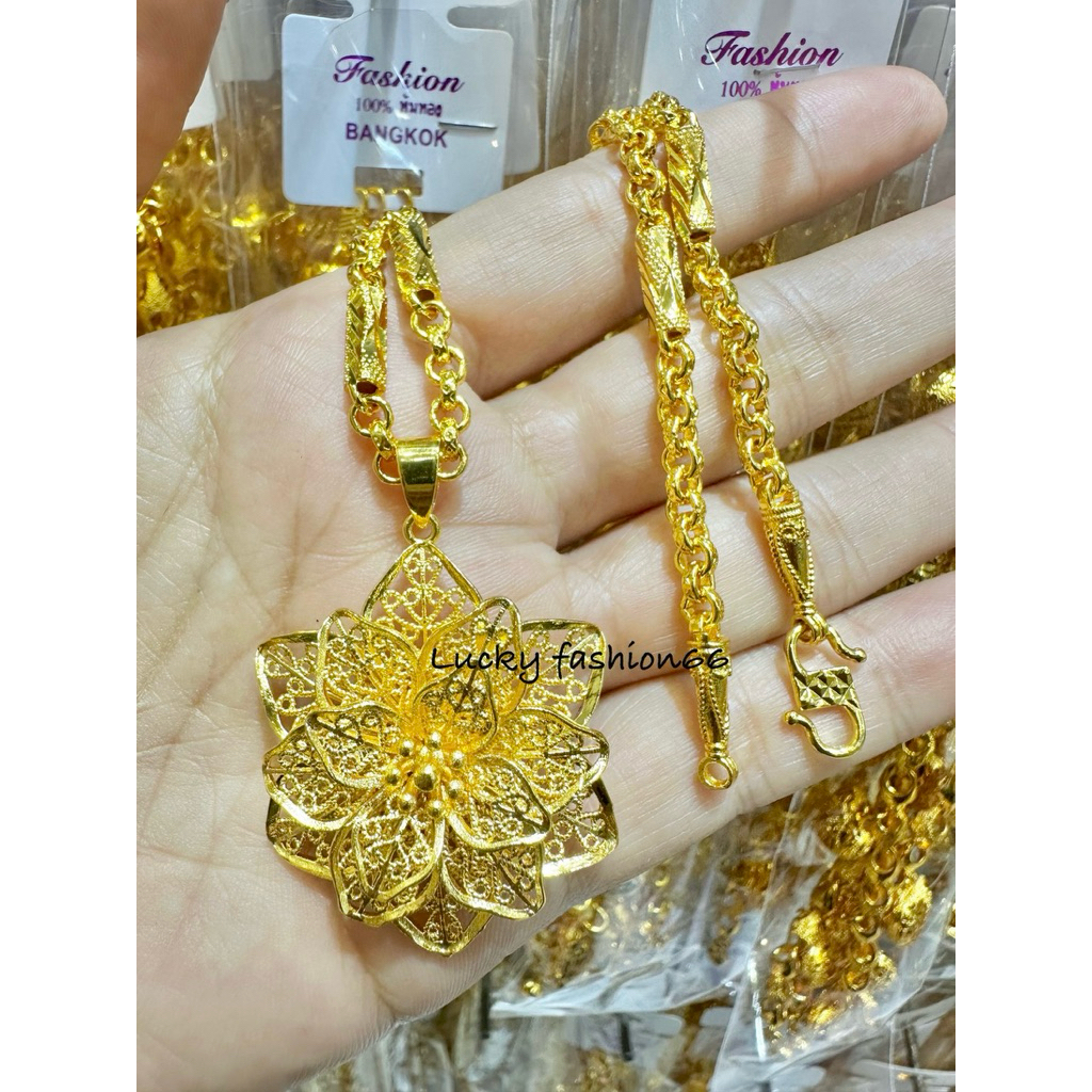 สร้อยคอโซ่ดูไบพร้อมจี้บาน ล003