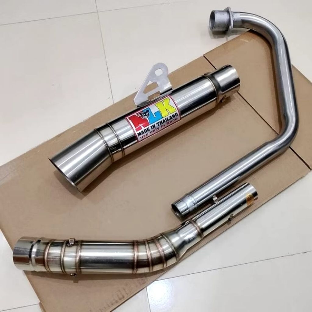 Openpipe NLK 1SET super เปิดท่อไอเสียข้อศอกใหญ่สําหรับ sonic150 raider150 carb/fi rusi tc150 tmx125/150/175