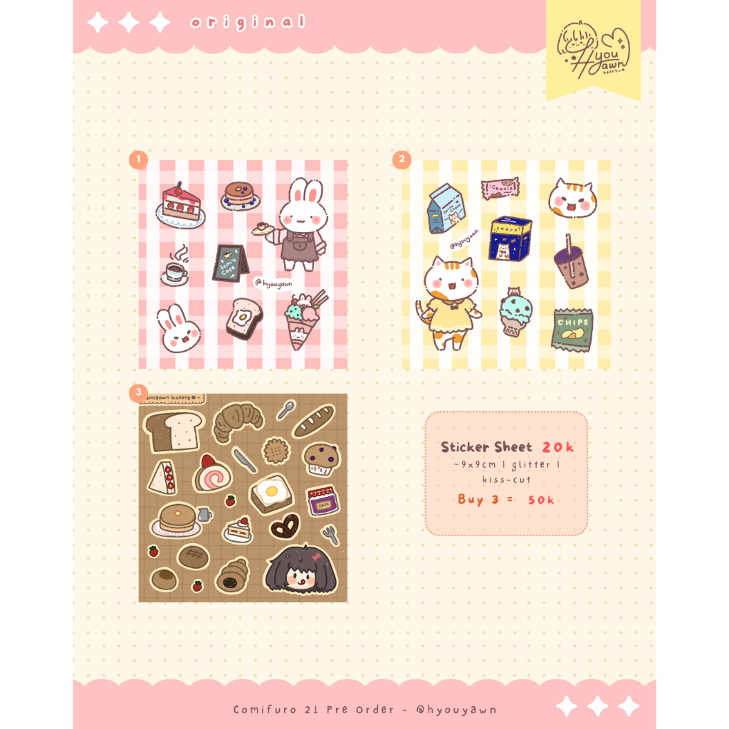 STICKER SHEET อาหารขนมต้นฉบับ & Zenless Zone Zero ZZZ ELLEN by Hyouyawn