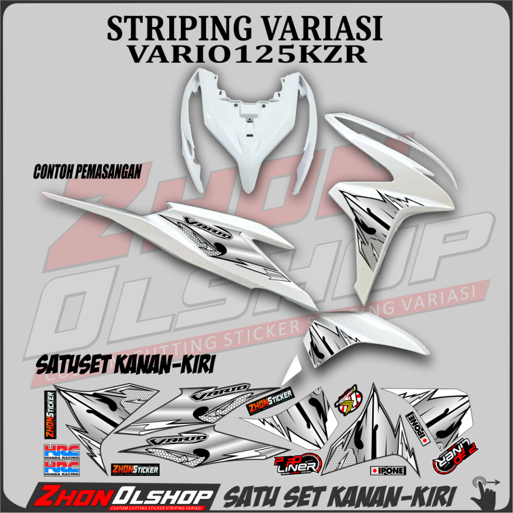Honda Vario 125 รถจักรยานยนต์ Variation Striping Kzr สติกเกอร์ Striping ไวนิล Mtf Varky ล่าสุด