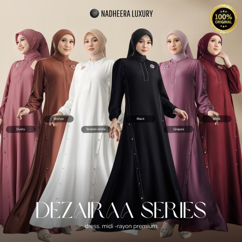 READY / / DEZAIRA SERIES (DRESS & MIDI) NADHEERA LUXURY / NEWEST GAMIS / BY NADHEERA LUXURY / gamis 