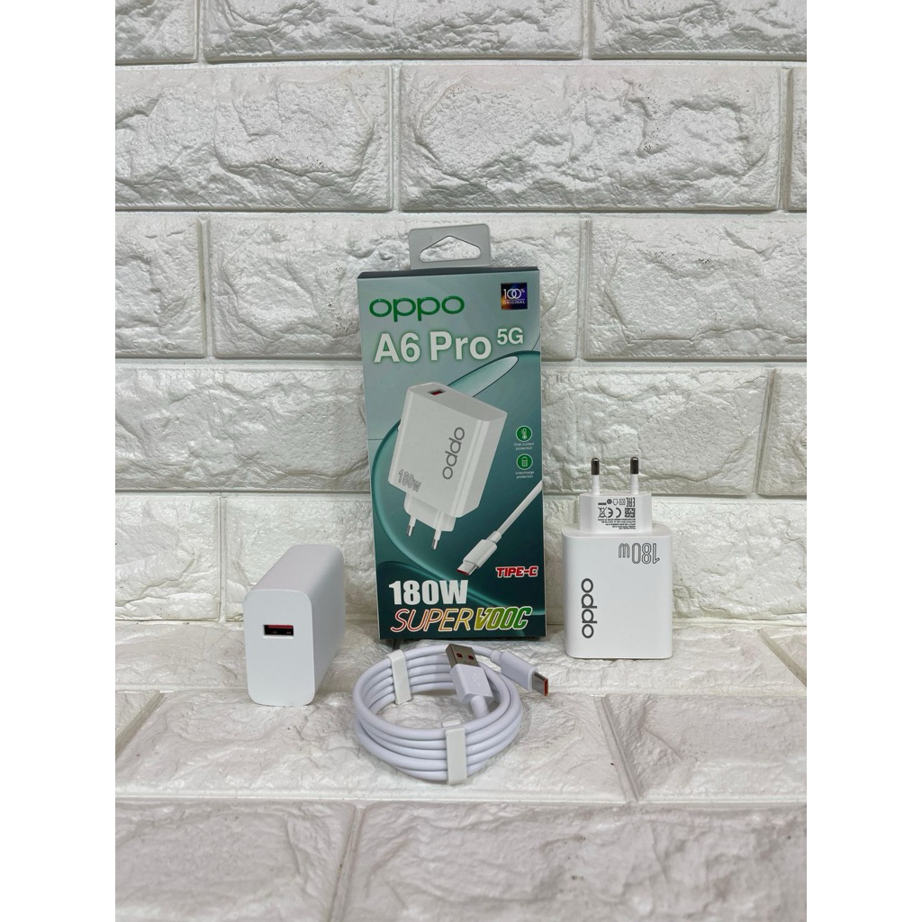 Original Oppo A6 Pro 5G 180W Fast Charging Vooc Charger V8 Micro Type C