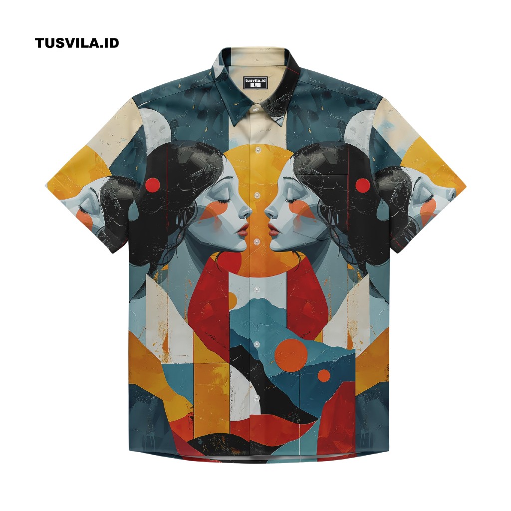 KEMEJA เสื้อเชิ้ตแขนสั้นผู้ชายและผู้หญิง - TS 050