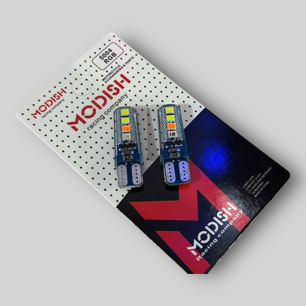 MATA T10 Jelly Dusk ไฟเลี้ยว 8 LED กระพริบแฟลชวิ่ง RGB รถจักรยานยนต์สากลทั้งหมด