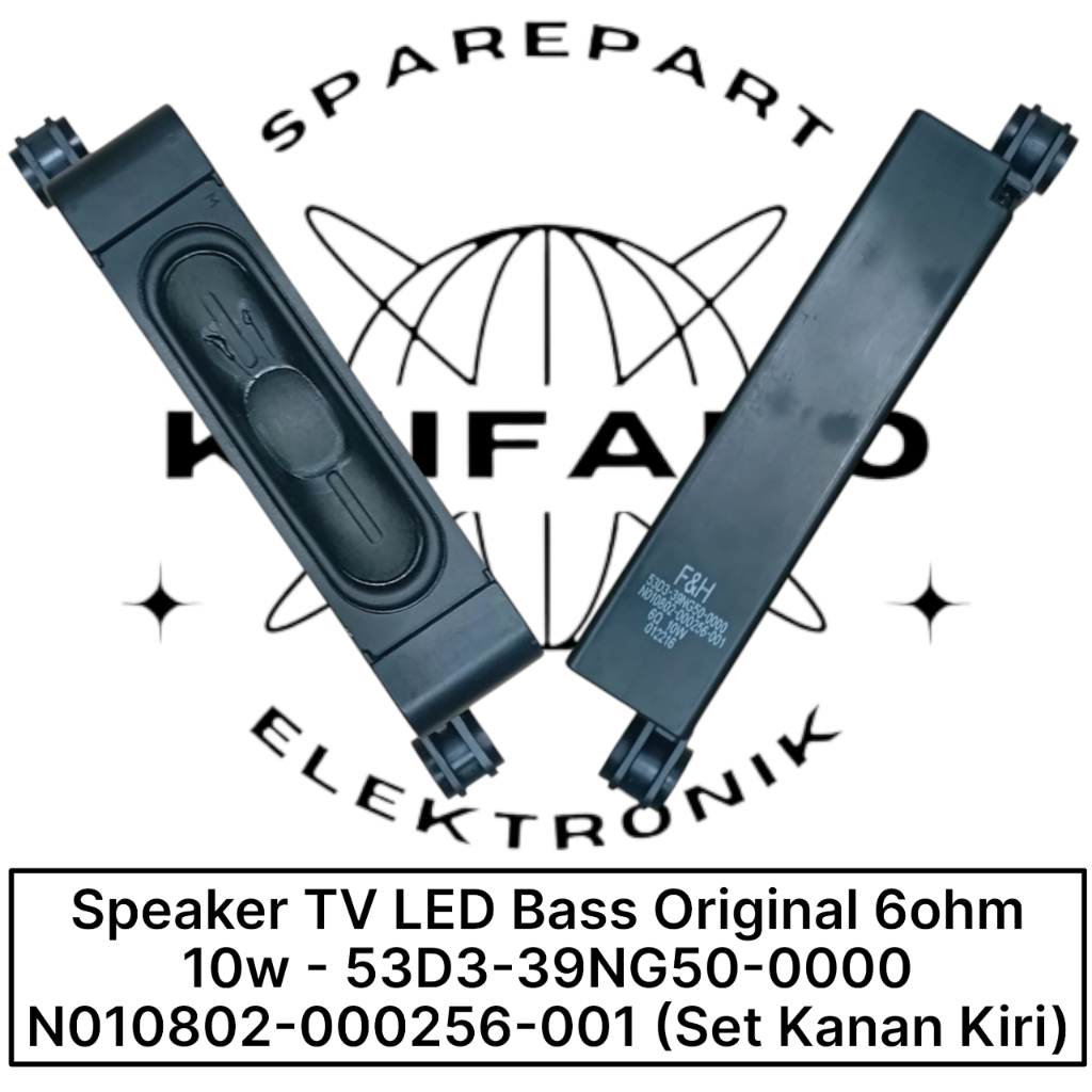 ลําโพงทีวี LED Bass 6ohm 10w ดั้งเดิม - 53D3-39NG50-0000 N010802-000256-001 (ชุดซ้ายขวา)