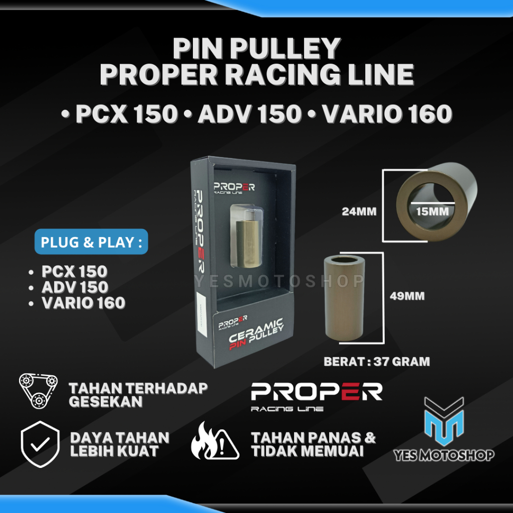 BOSHING CVT PIN PULLEY CERAMIC PROPER RACING LINE PCX 150 ADV 150 VARIO 160 K2S K97