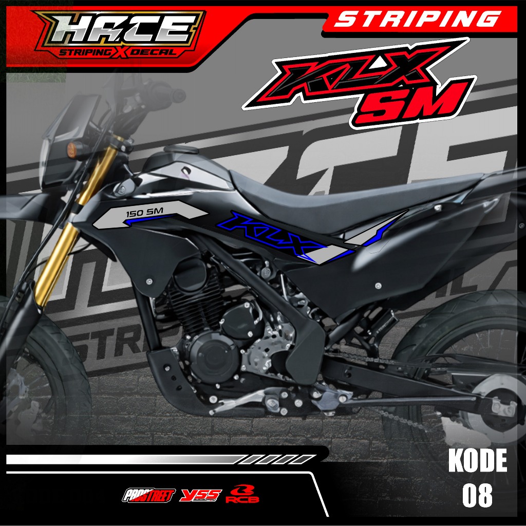 08 STRIPING STICKER KLX 150 SM-STRIPING STICKER KLX 150 SM