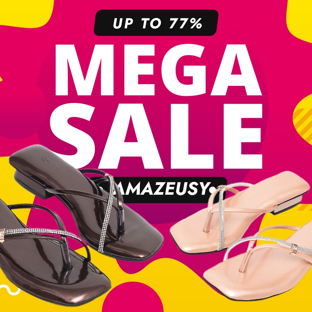 MEGASALE รองเท้าแตะผู้หญิง รองเท้าแตะ PEARL AUCTION / รองเท้าแตะผู้หญิง AUCTION