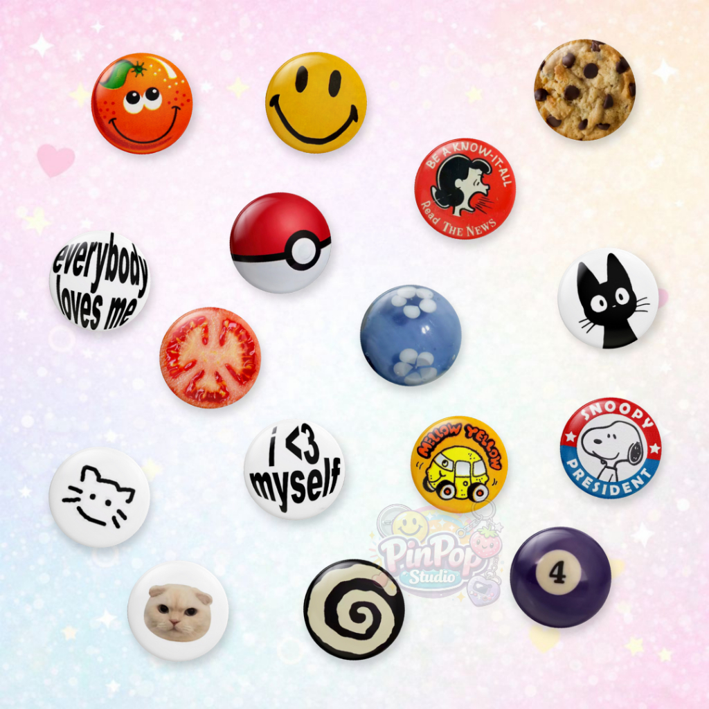 PinPop - Pin 32 มม.เข็มกลัดความงามDeco y2kปุ่มพินน่ารักกันน้ําอุปกรณ์เสริมเย็นสําหรับกระเป๋า