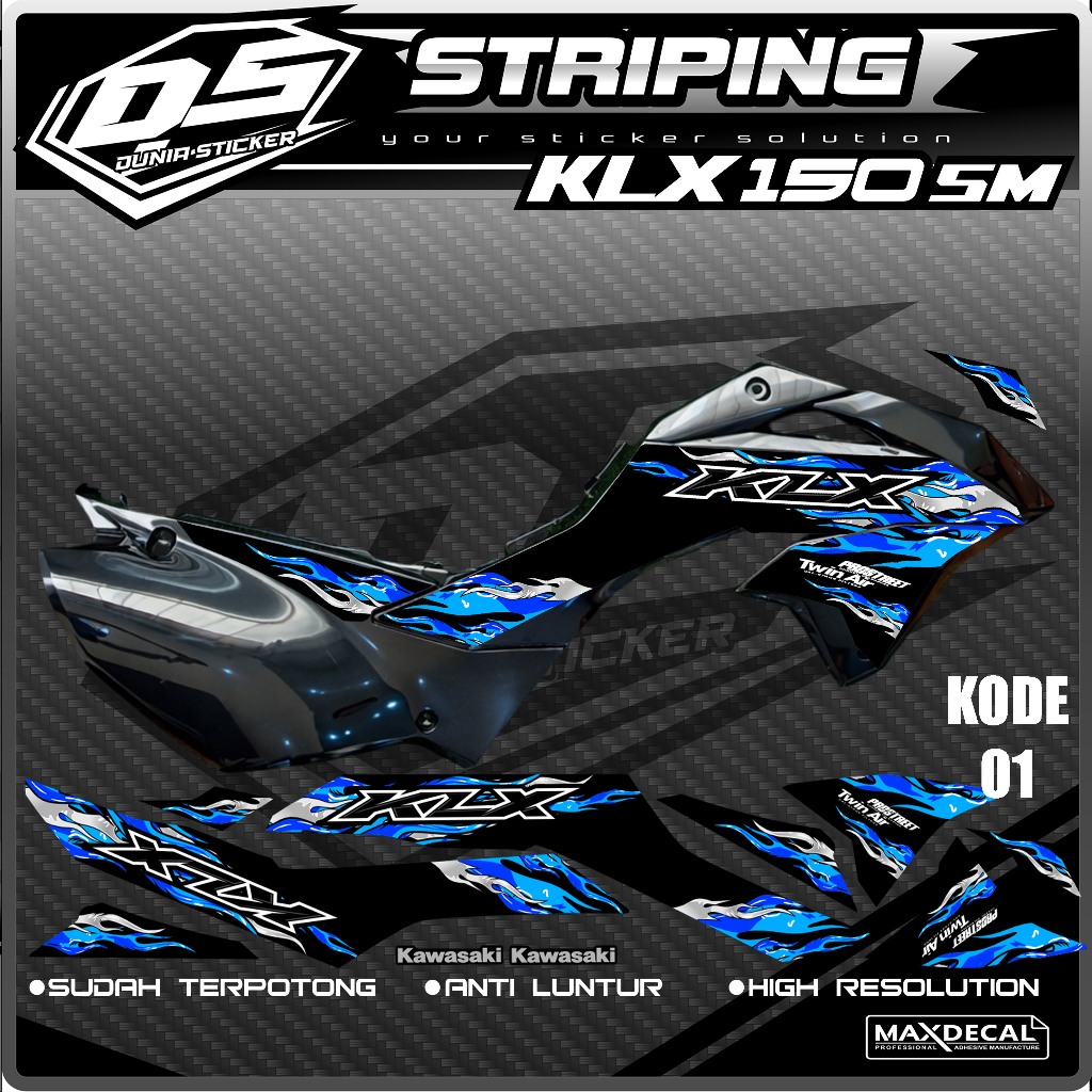 01 STRIPING STICKER KLX 150 SM-STRIPING STICKER KLX 150 SM