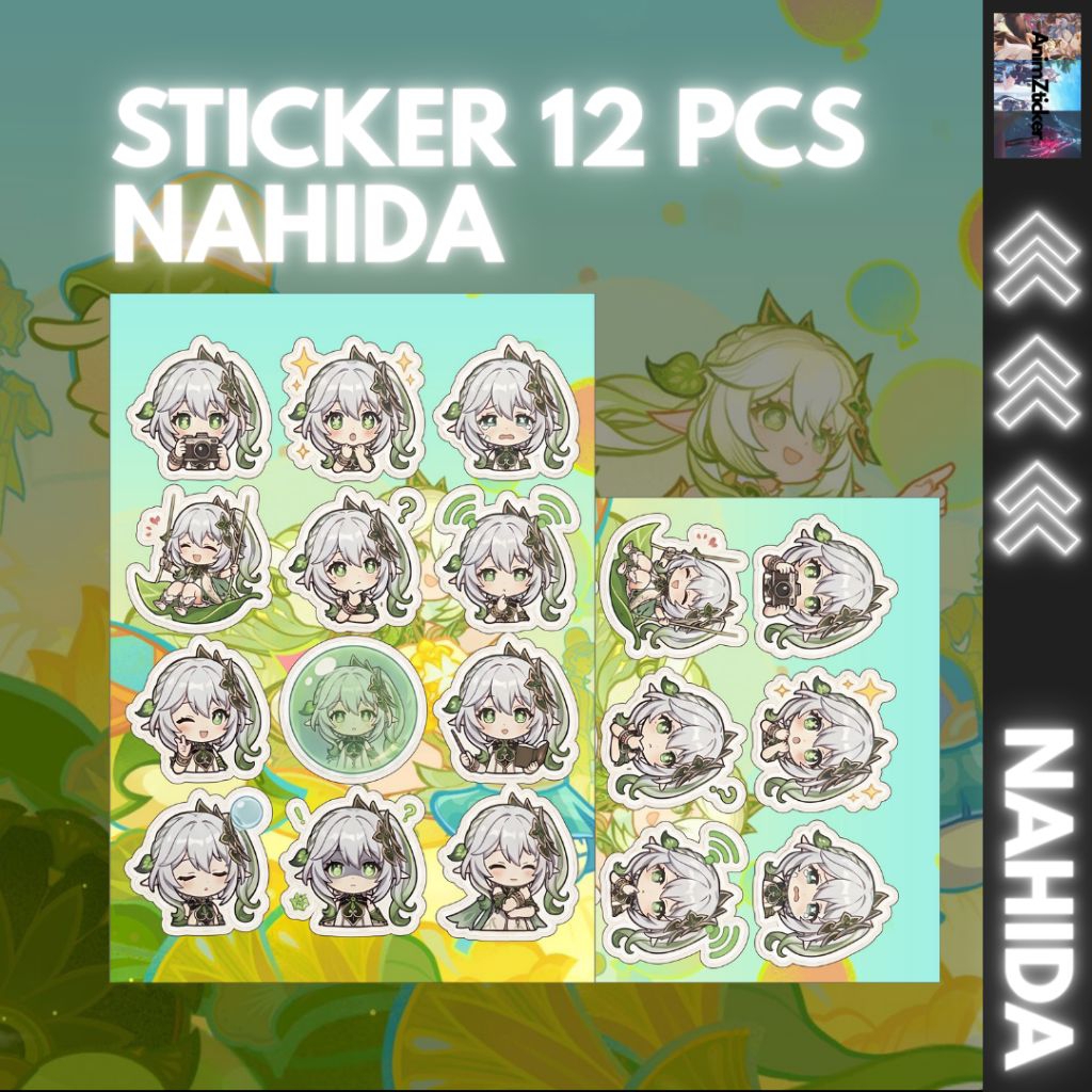 สติ๊กเกอร์กันน้ํา "NAHIDA" 12 ชิ้น