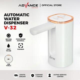 Advance Digitals V-32/V30/V31/V34 Pompa Galon Otomatis Dispenser Elektrik USB Pompa Air Praktis untuk Rumah & Kantor