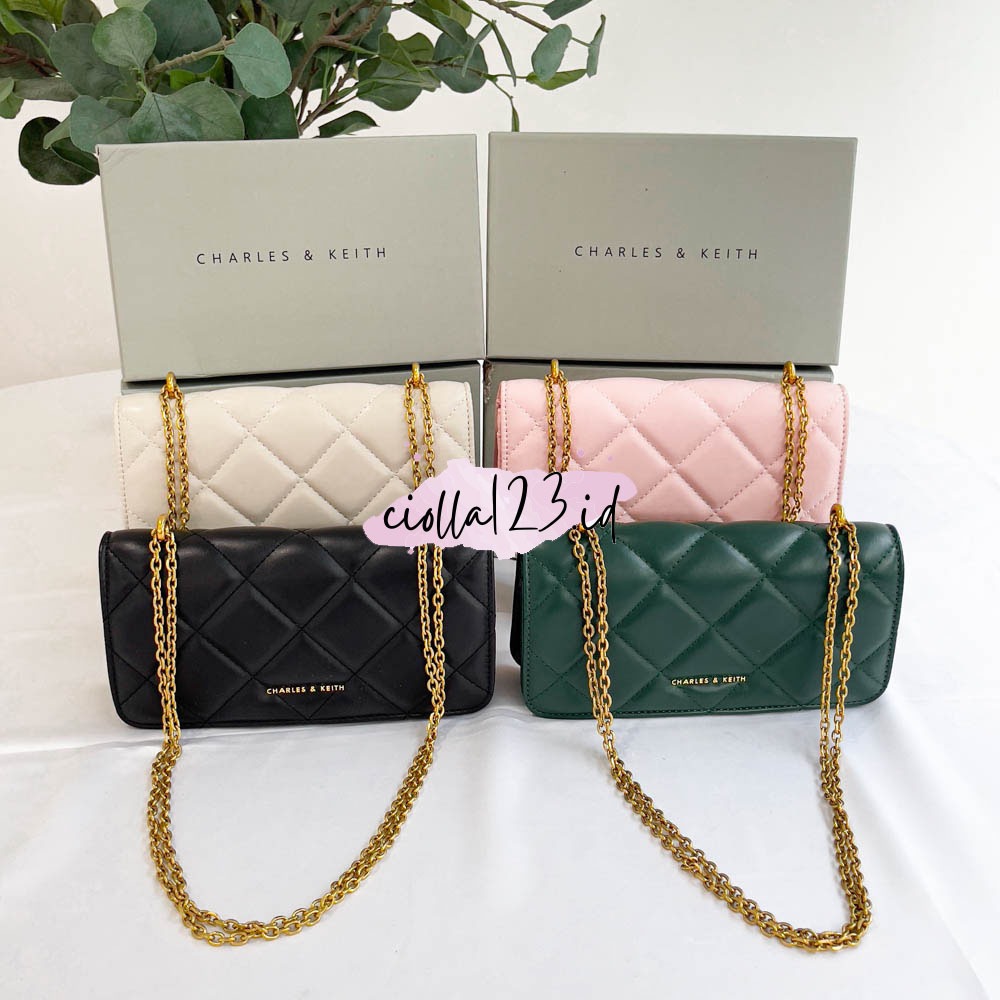 CK924 SHOULDER BAG - กระเป๋าสะพายผู้หญิง CK PAFFUTO QUILTED - FREE BOX