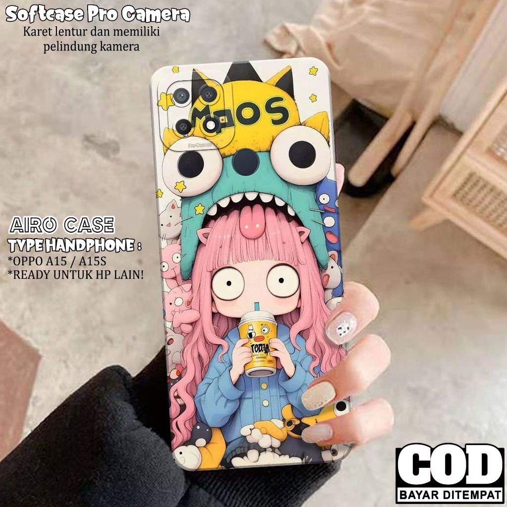 Softcase Oppo A15 / A15S - เคสแฟชั่นการ์ตูน - เคส Oppo A15 / A15S ล่าสุด - เคสโทรศัพท์ Oppo A15 / A1