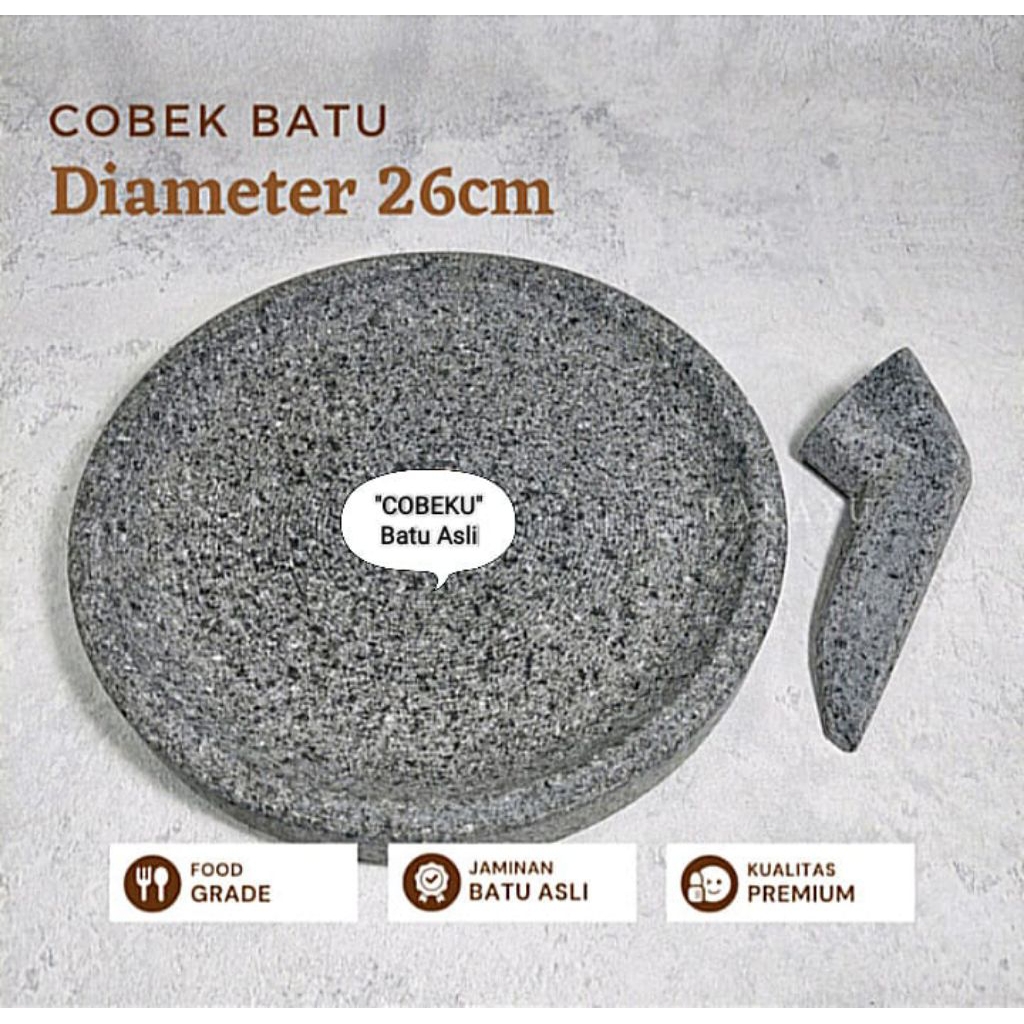ORIGINAL MOUNTAIN STONE MORTAR 26CM + ANDESIT STONE ปูน