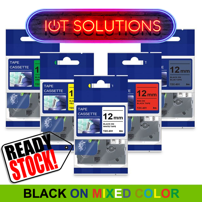 เทปฉลาก TZE231 12mm 8m TZE-231 131 231 631 332 PT-H110 D210