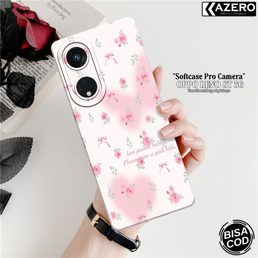 Softcase Hp Oppo Reno 8T 5G - Fashion Case Aesthetic - Case Oppo Reno 8T 5G - Silicone Pro Camera - 