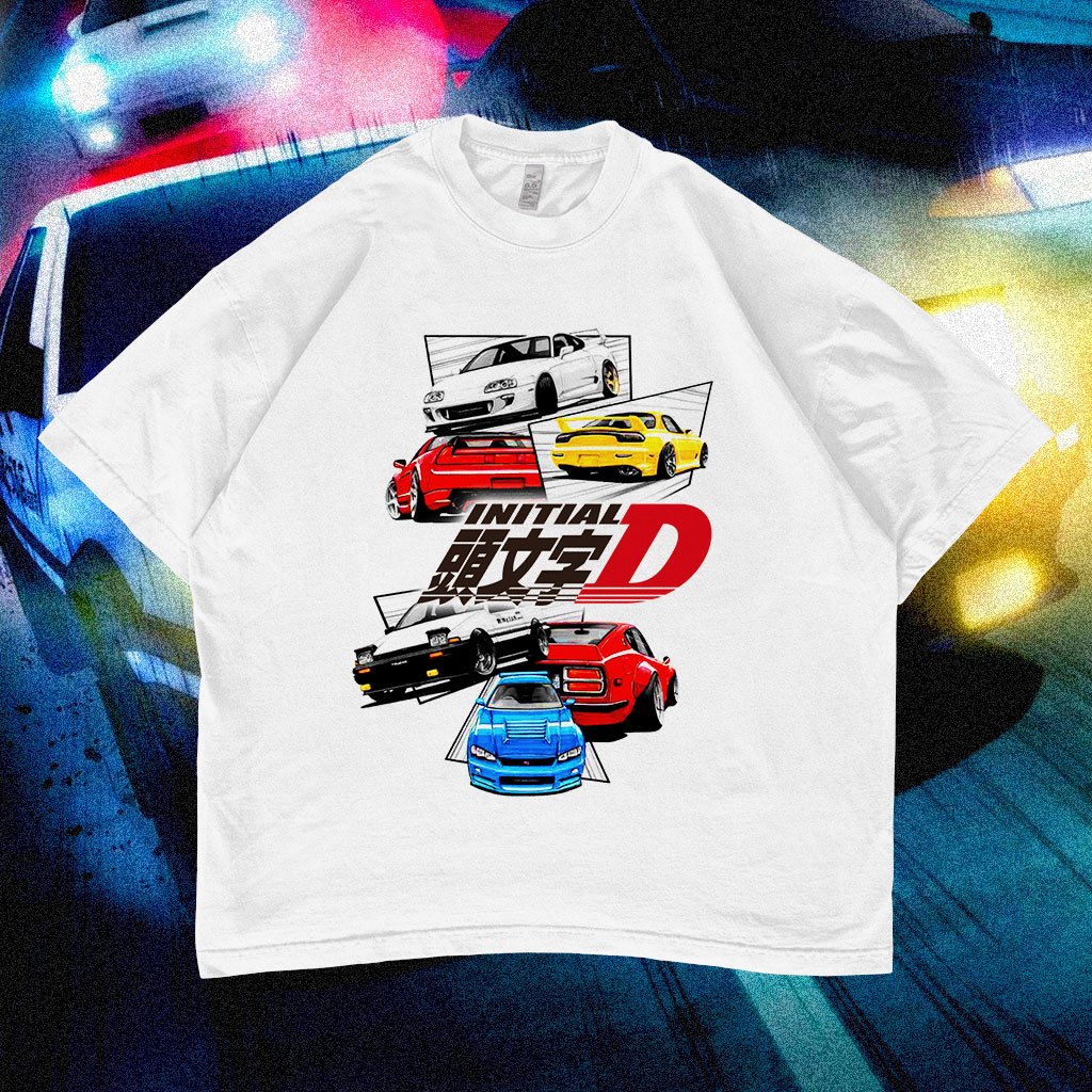 Initial D เสื้อยืด Toyota Ae86 เสื้อยืดโอเวอร์ไซส์ Anime 17