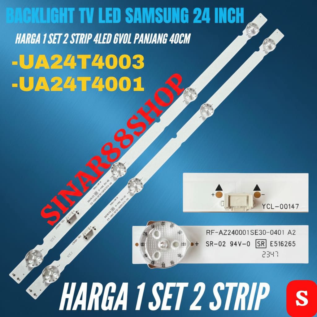 SAMSUNG ไฟถอยหลังทีวี 24 นิ้ว UA24T4001AK UA24T4003AK RF-AZ240001SE30-0401 A2