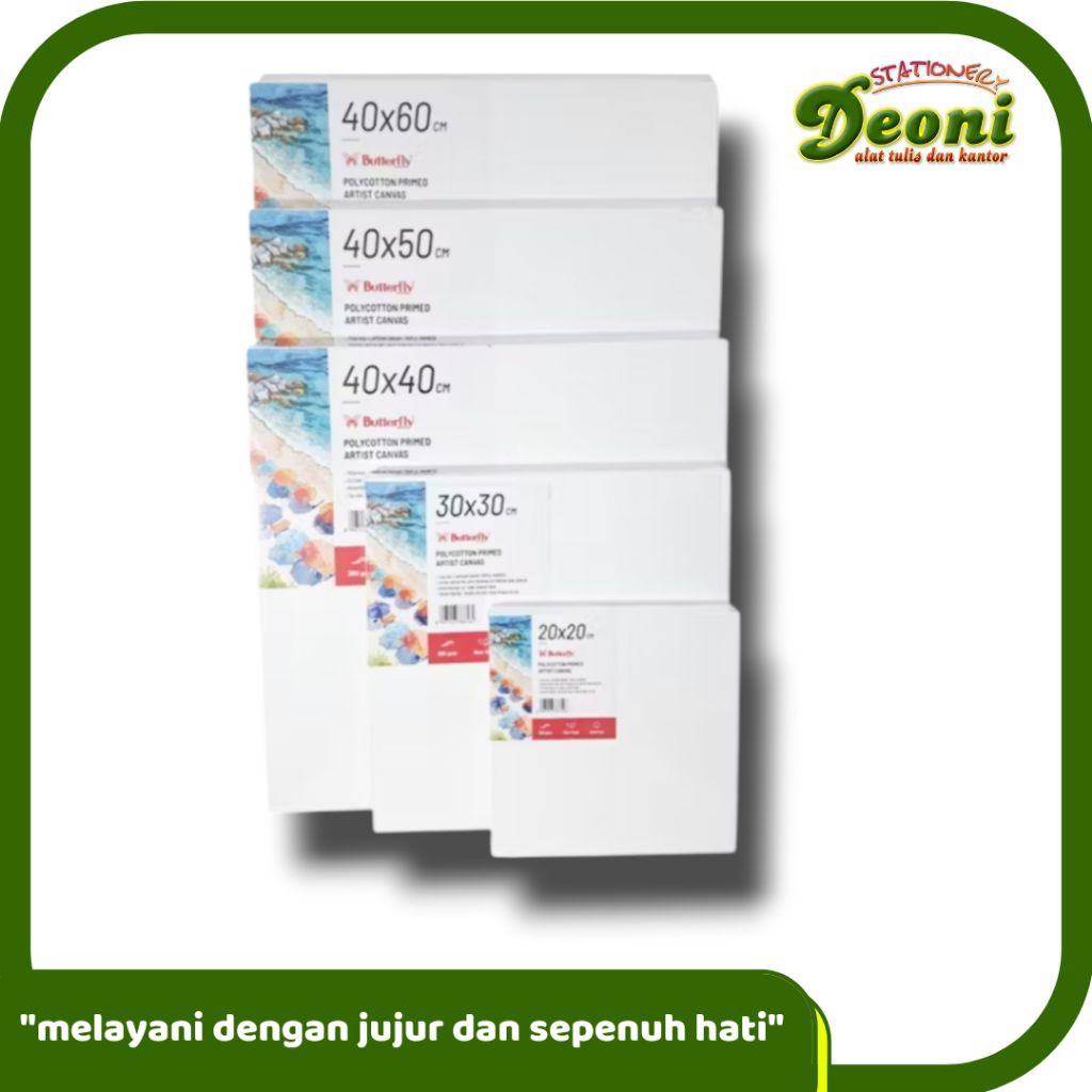 BUTTERFLY ผ้าใบ Polycotton Artist 20x20 30x40 30x30 20x30