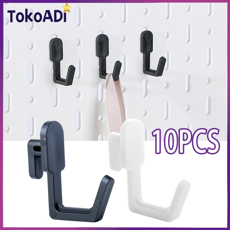 เนื้อหาของ 10 ตะขอ Pegboard Pegboard ตะขอสามเหลี่ยม Pegboard อุปกรณ์เสริม