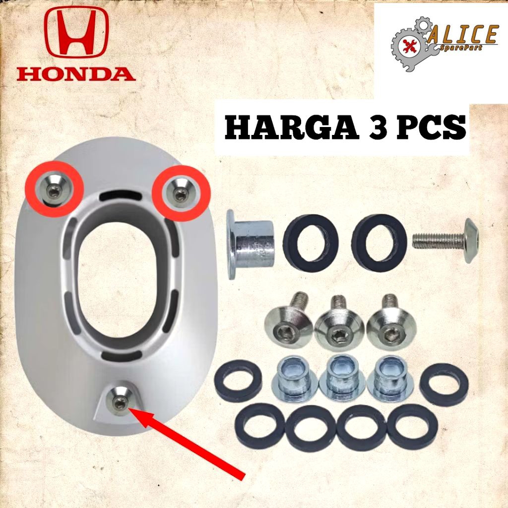 BOSH SEAL BOLT สําหรับ PCX 160, VARIO 160 ORIGINAL EXHAUST END 1 ชุด 3 ชิ้น