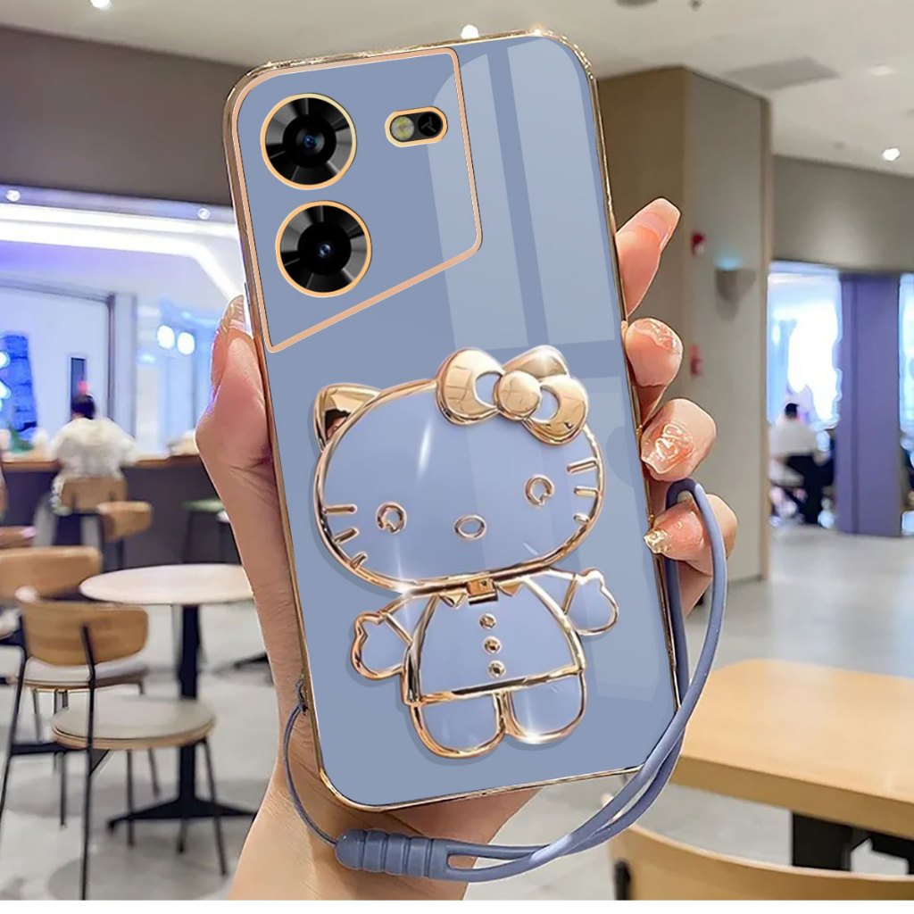 เคส Tecno Pova 5 Softcase พร้อมขาตั้งกระจก