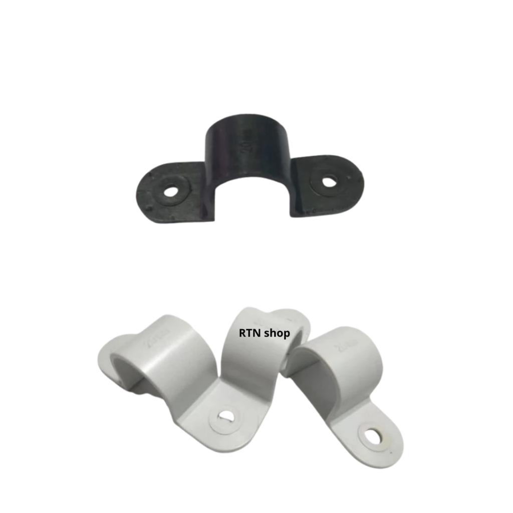 20มม. PIPE CLAMP OMEGA PIPE CLAMP สีดําและสีขาว