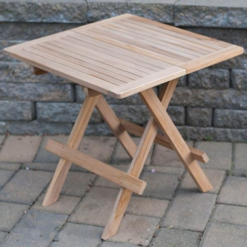 CLEARANCE TEAK WOOD FLIP TABLE PATIO TABLE