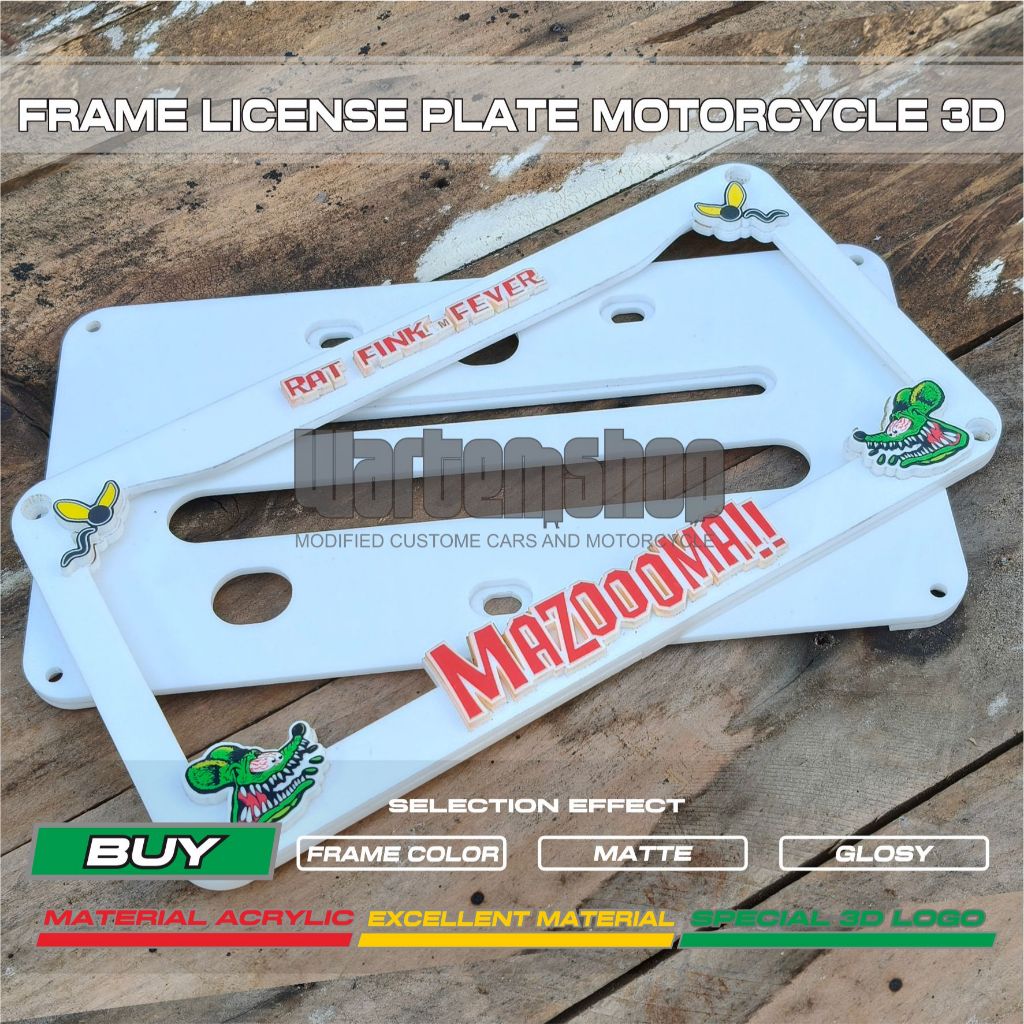 FRAME PLATE CUSTOM MOTOR CYCLE RAT FINK 1