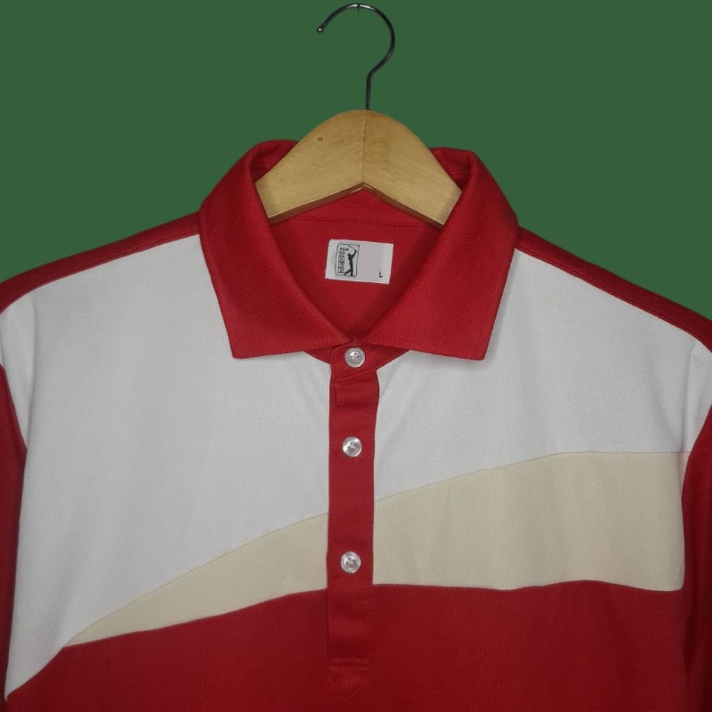 PGA TOUR GOLF Dri Fit เสื้อยืดกีฬาคอปกผู้ชาย เสื้อกีฬาผู้ชาย