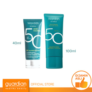 Wardah UV Shield Acne Calming Sunscreen Serum SPF 50 PA++++ - Sunscreen Wajah - Meredakan Jerawat - Ringan
