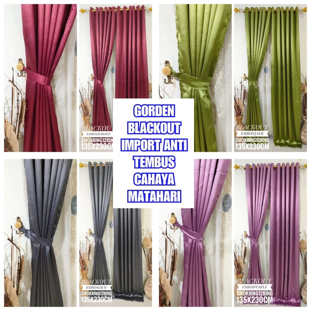 MATAHARI CAHAYA IMPORTED BLACKOUT CURTAINS, ANTI-SUN-RESISTANT / BLACKOUT CURTAINS / PREMIUM BLACKOU