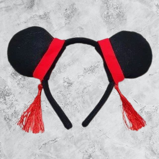 MERAH Pucca ตัวอักษรแถบคาดศีรษะการ์ตูน Pucca ตุ๊กตาสีแดงสีดําตรุษจีนแถบคาดศีรษะ naca พู่ Bun Pucca แ