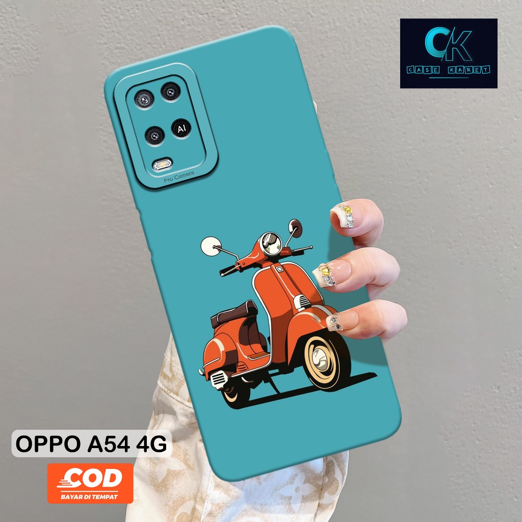 HP เคส OPPO A54 4G ล่าสุด - เคสแฟชั่น VESPA - เคสยาง - เคสโทรศัพท์ OPPO A54 4G ล่าสุด - เคส OPPO A54