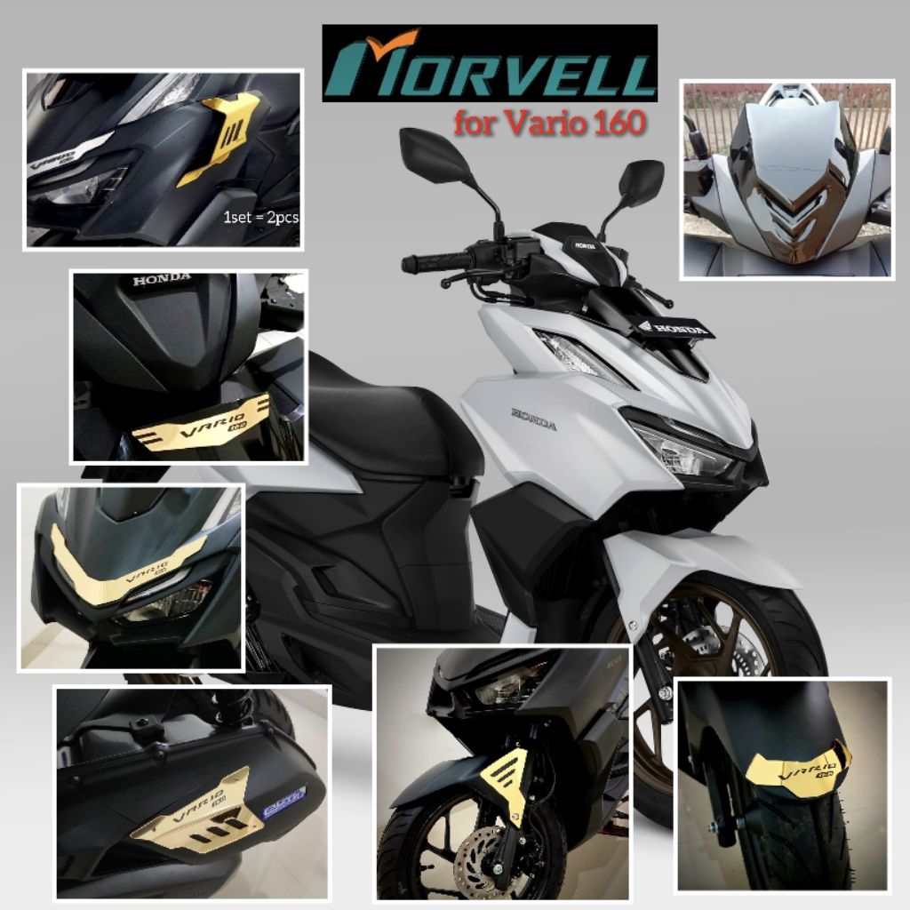 Garnish Vario 160 กระบังหน้า Click 160 อุปกรณ์เสริม ฝาครอบท่อไอเสีย vario winglet visor กระจกบังลม