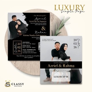 UNDANGAN PERNIKAHAN PREMIUM FOTO - UNDANGAN NIKAH MURAH - WEDDING INVITATION LUXURY SINGLE PAGE