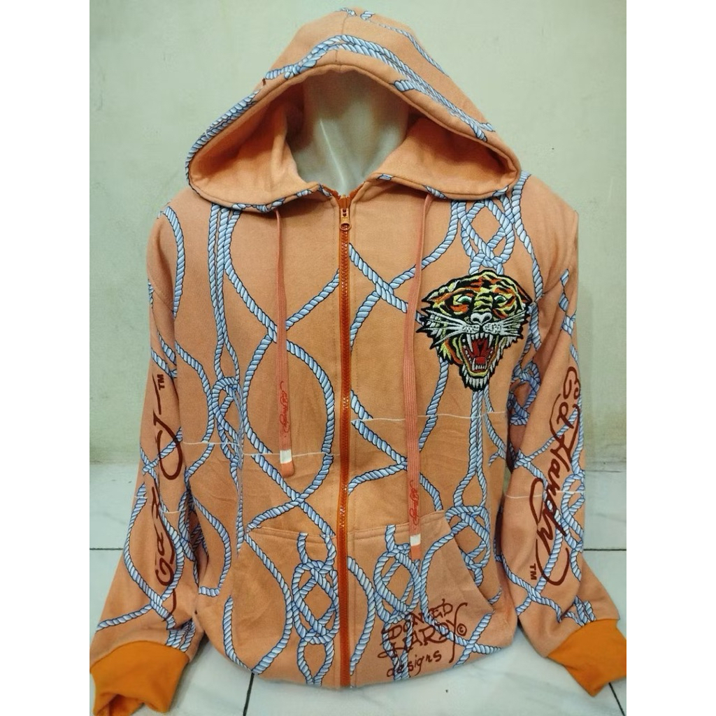 เสื้อฮู้ด ed hardy พิมพ์ลายงานปักเต็มรูปแบบ