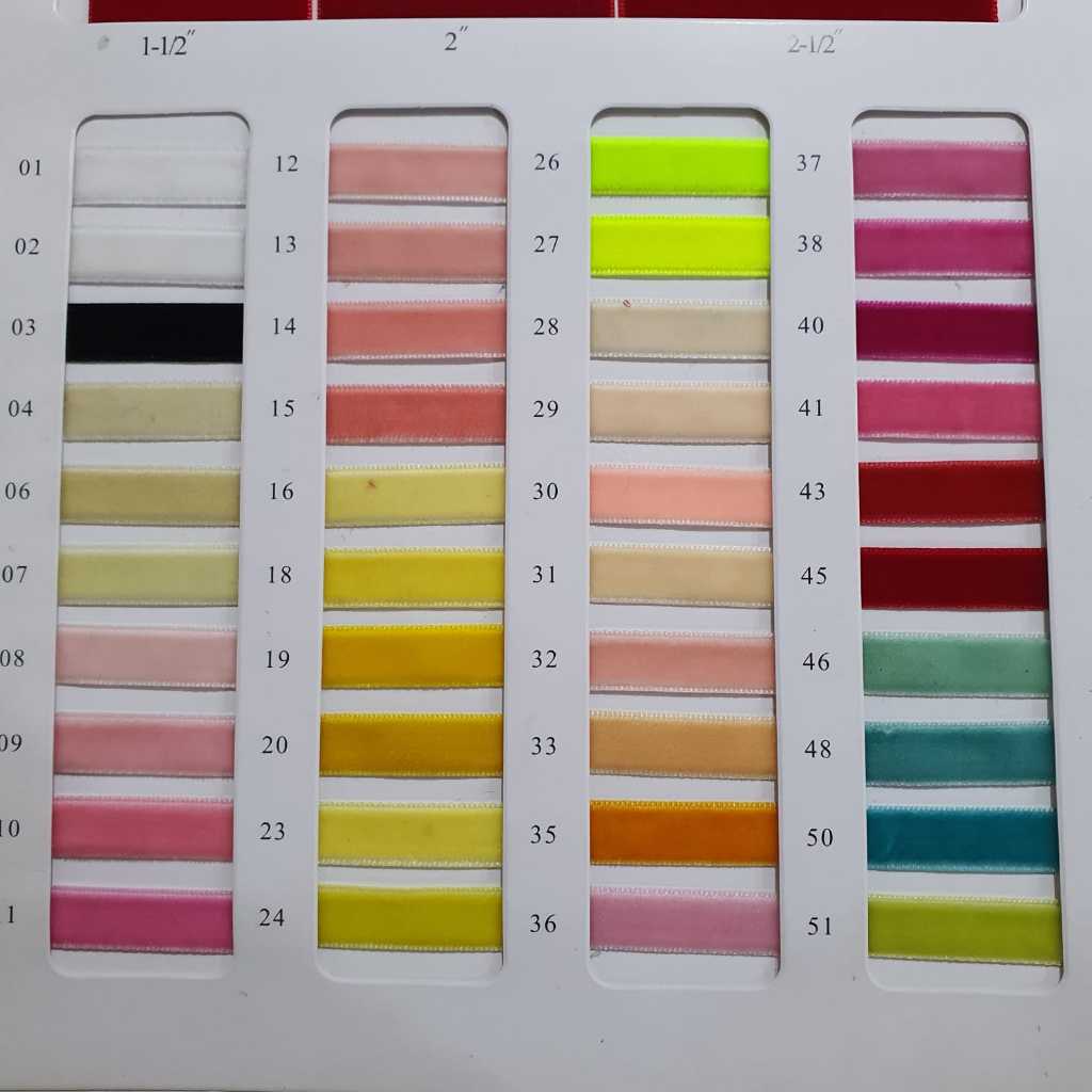 1 ม้วน 10 YARD & 25 YARD - PREMIUM VELVET RIBBON 2.5 CM