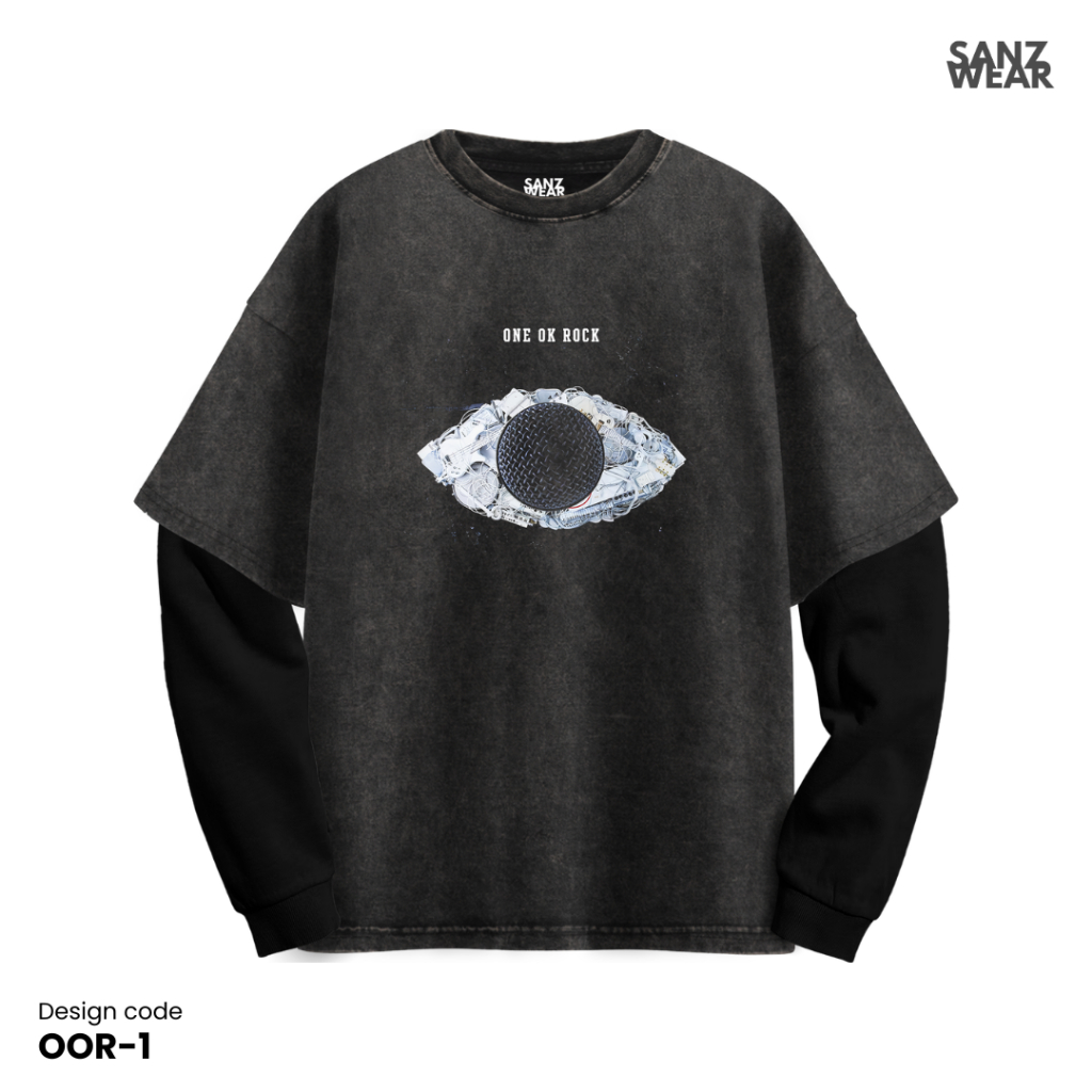SANZ ONE OK ROCK เสื้อเชิ้ต OVERSIZE สองชั้น | Cotton Combin 24s แขนยาวระดับพรีเมียม OOR 1-9